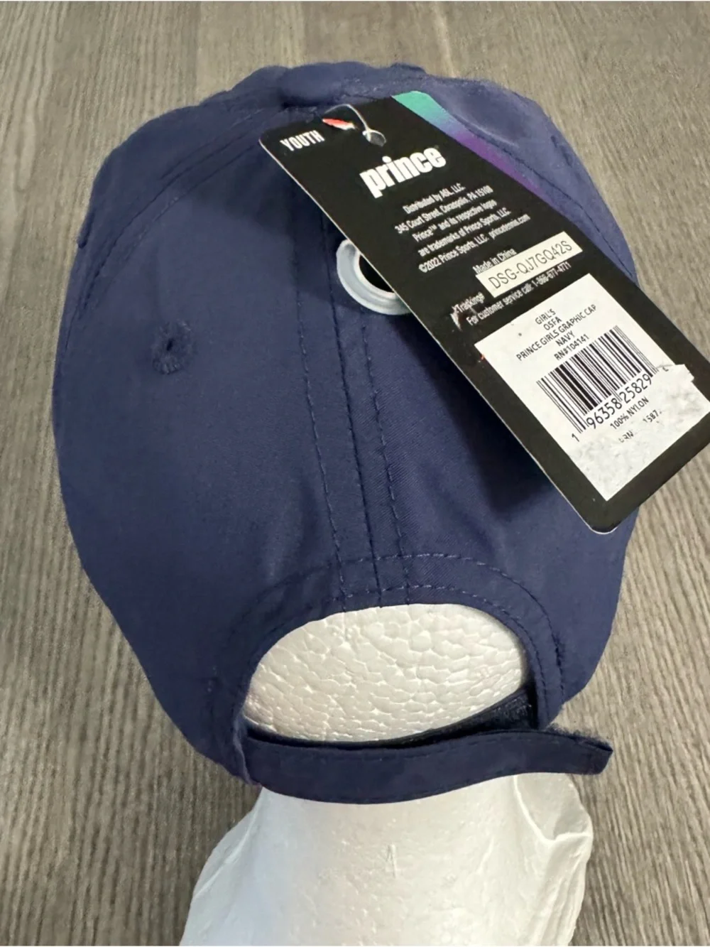 Prince Tennis Girls Graphic Cap Navy Adjustable Hat NEW OSFA